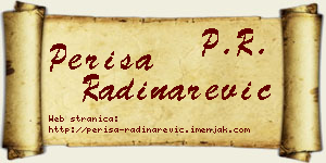 Periša Radinarević vizit kartica